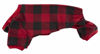 Picture of Red Plaid Christmas Pajama for Cats,Puppy Pajamas Onesie PJS,Back Length 9" XSmall