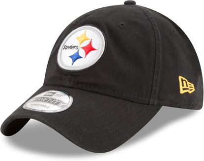 Picture of New Era NFL Core Classic 9TWENTY Team Color Adjustable Hat Cap One Size Fits All (US, Alpha, One Size, Pittsburgh Steelers Black, Pittsburgh Steelers)