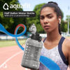 Picture of AQUAFIT 64 oz Water Bottle with Time Marker - Straw & Chug Lid - BPA Free Big Water Bottle with Straw - Gym Water Bottle with Handle - Gallon Water Jug (64 Ounces, Nebula)