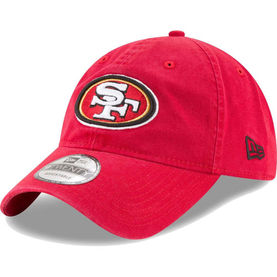 Picture of New Era NFL Core Classic 9TWENTY Team Color Adjustable Hat Cap One Size Fits All (US, Alpha, One Size, San Francisco 49ers Red, San Francisco 49ers)