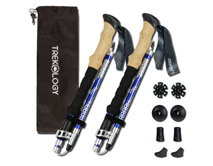 Picture of TREKOLOGY Trek-Z Collapsible Hiking & Trekking Poles - Balance Support for Seniors, Women, and Men, 2pc Per Set