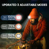 Picture of VIBELITE Bluetooth Beanie Hat with Light, USB Rechargeable LED Headlamp with Wireless Headphones, Gifts for Christmas, Stocking Stuffers for Adult Men Him Husband Boyfriend Dad Father, Orange
