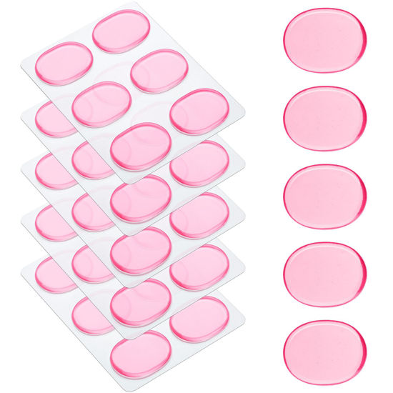 Picture of Fiada 30 Pieces Drum Dampeners Gels Silicone Gel Pads Soft Drum Dampeners for Drums Cymbals Tone Control(Red)