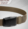 Picture of BULLIANT Tactical Belt for Men,Holster Hiking Rigger Web Casual Work Belt 1.5" with Heavy Duty Quick Release Buckle(Light Brown,30"-34" Waist Adjustable)