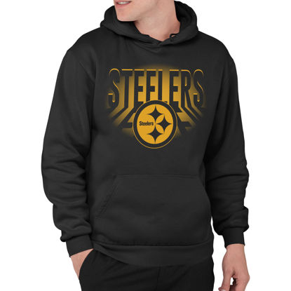 Picture of Junk Food Clothing x NFL - Pittsburgh Steelers - Team Spotlight - Unisex Adult Pullover Fleece Hoodie for Men and Women - Size X-Large