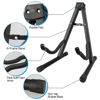 Picture of DkOvn 1 Pack Guitar Stand, A-Frame Folding Guitar Stand with Non-Slip Rubber and Foam Arms, Metal Guitar Stand for Acoustic Guitar, Electric Guitar, Bass, Ukulele, Banjo(1 Pack, Model B)