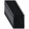 Picture of 12 Pieces Flip Folder Pages Flip Folio Marching Band Music Files Holder Sheet Musical Flip Folder with 2 Holes 7.5 x 6.3 Inches PVC Waterproof Window Pages for Music Files (Black, Double Side)