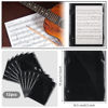 Picture of 12 Pieces Flip Folder Pages Flip Folio Marching Band Music Files Holder Sheet Musical Flip Folder with 2 Holes 7.5 x 6.3 Inches PVC Waterproof Window Pages for Music Files (Black, Double Side)