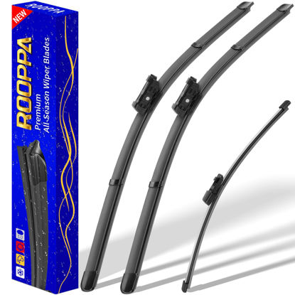 Picture of 3 wipers Replacement for 2015-2021 VW Volkswagen Golf/2015-2020 VW e-Golf/2015-2021 VW GTI, Windshield Wiper Blades Original Equipment Replacement - 26"/18"/11" (Set of 3) Top Lock