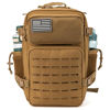 Picture of QT&QY 25L Military Tactical Backpacks For men CCW Army Laser cut Molle Daypack small EDC Bug Out Bag Gym Rucksack With Dual Cup Holders medical Rucksack Khaki