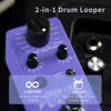 Picture of FLAMMA FC01 Looper Pedal Drum Machine 2 in 1 Drum Looper Guitar Pedals, 20 Minutes Loop Time with 16 Drum Grooves, Tap Tempo, 44.1kHz/16Bit Mini Guitar Effects Pedal with 3 Mode