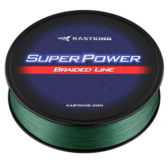 Picture of KastKing Superpower Braided Fishing Line,Moss Green,12 LB,547 Yds