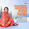 Picture of ANLOKE Emergency Blankets Mylar Thermal Blanket (4 Pack) of Gigantic Space Blanket 82 * 52 in. Survival Blankets Heavy Duty Camping Gear,First Aid, Silver+Orange