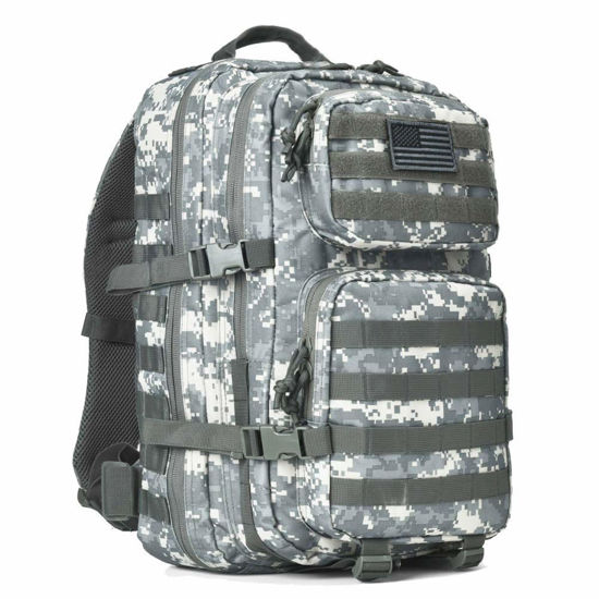 Picture of REEBOW GEAR Military Tactical Backpack Large Army 3 Day Assault Pack Molle Bag Backpacks (ACU Camo)