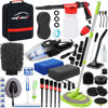 Picture of AUTODECO 43Pcs Car Wash Detailing Kit Cleaning Kits with Foam Gun Sprayer Long Handle Mop Car Vacuum Drill Brush Large Wash Mitt Towels Complete Interior Exterior Car Washing Supply Set Blue