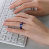 Picture of Egnaro Inner Arc Ergonomic Breathable Design, Silicone Rings for Women with Half Sizes, Women's Silicone Wedding Band, 6mm Wide - 2mm Thick