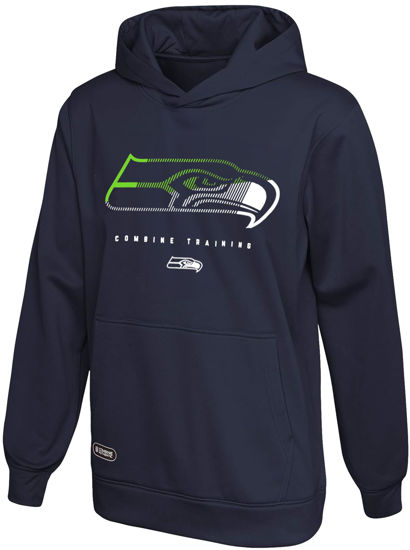Picture of NFL Youth 8-20 Touchdown Team Color Performance Primary Logo Pullover Hoodie (18-20, Seattle Seahawks)