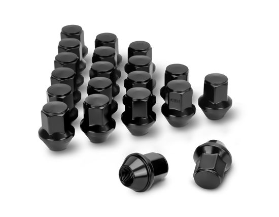 Picture of Dynofit 14mmx1.5 Stock Lug Nuts for Mustang Explorer Edge, 1.5"H Black Lug Nuts with 13/16" Hex Compatible with Ford Fusion Maverick, M14x1.5 OEM Wheel Lug Nuts With 13/16" Hex fit Lincoln Aviator MKX