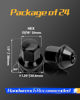 Picture of Dynofit 14mmx1.5 Stock Lug Nuts for Mustang Explorer Edge, 1.5"H Black Lug Nuts with 13/16" Hex Compatible with Ford Fusion Maverick, M14x1.5 OEM Wheel Lug Nuts With 13/16" Hex fit Lincoln Aviator MKX