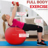 Picture of Signature Fitness Anti-Burst and Slip Resistant Exercise Ball Yoga Ball Fitness Ball Birthing Ball with Quick Pump, 2,000-Pound Capacity, Red, 34-inch, XLL