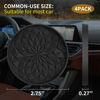 Picture of ME.FAN Car Cup Coaster [4 Pack] Silicone Car Coasters/Cup Mats - 2.75In Universal Non-Slip Recessed Car Interior Accessories - Car Cup Holder Insert Coasters Black