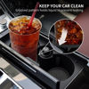 Picture of ME.FAN Car Cup Coaster [4 Pack] Silicone Car Coasters/Cup Mats - 2.75In Universal Non-Slip Recessed Car Interior Accessories - Car Cup Holder Insert Coasters Black