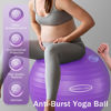 Picture of Signature Fitness Balance Ball with Base Kit, 65cm 26-inch Yoga Ball Chair, Exercise Ball with Inflatable Ring Base for Home or Office Desk, Includes Air Pump, Purple
