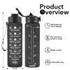 Picture of Hyeta 32 oz Water Bottles with Times to Drink and Straw, Motivational Water Bottle with Time Marker, Leakproof, Drinking Sports Water Bottle for Fitness, Gym and Outdoor