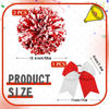 Picture of Hanaive Cheerleading Pom Poms and Large Cheerleader Hair Bow 12 Inch Large Metallic Cheer Cheerleader Pom Poms for Sports Team Spirit Cheering(Red and White Mixed,Glitter and Matte)