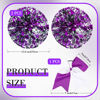Picture of Hanaive Cheerleading Pom Poms and Large Cheerleader Hair Bow 12 Inch Large Metallic Cheer Cheerleader Pom Poms for Sports Team Spirit Cheering(Purple and Silver Mixed,Glitter)