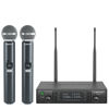 Picture of Phenyx Pro Wireless Microphone System, Dual Wireless Mics,w/ 2 Handhelds, Auto Scan,2x100 UHF Frequencies,328ft Range,Dynamic Microphone for Singing, Karaoke, Church(PTU-71-2H)