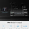 Picture of Phenyx Pro Wireless Microphone System, Dual Wireless Mics,w/ 2 Handhelds, Auto Scan,2x100 UHF Frequencies,328ft Range,Dynamic Microphone for Singing, Karaoke, Church(PTU-71-2H)