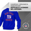 Picture of Team Fan Apparel NFL Adult Gameday Football Crewneck Sweatshirt - Cotton Blend - Stay warm, comfortable & stylish on game day (New York Giants - Royal, Adult X-Large)