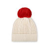 Picture of FOCO Women's Kansas City Chiefs NFL Team Logo Cable Knit Pom Beanie Hat, White