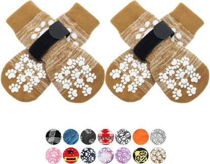 Picture of EXPAWLORER Anti Slip Dog Socks to Prevent Licking Paws, Dog Shoes for Hot Pavement, Dog Booties for Small Medium Large Senior Dogs, Traction Control Dog Boots & Paw Protectors for Hardwood Floors