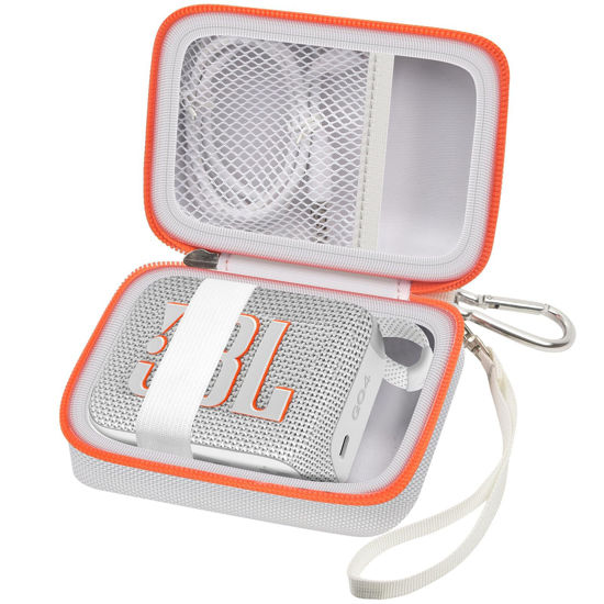Picture of Carrying Case Compatible with JBL Go 4 - Portable Bluetooth Speaker Box Pro Sound, Also for Go 3/Go3 Eco/Go2 Waterproof Mini Wireless Speakers - White
