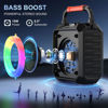 Picture of JYX Karaoke Machine with Two Wireless Microphones, Portable Speaker with LED Lights for Kids and Adults, Supports Bluetooth/USB/TF/AUX for Party