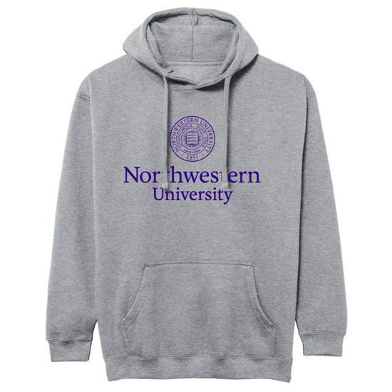 Picture of Barnesmith Northwestern University NWU Wildcats Hooded Sweatshirt, Heritage, Charcoal Grey, Small