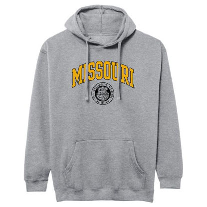 Picture of Barnesmith University of Missouri MU, Mizzou Tigers Hooded Sweatshirt, Heritage, Charcoal Grey, Medium