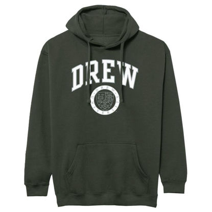 Picture of Barnesmith Drew University Rangers Hooded Sweatshirt, Heritage, Green, Large