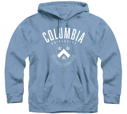 Picture of Barnesmith Columbia University Ivy League Unisex Hooded Sweatshirt, Heritage Logo, Light Blue, Medium