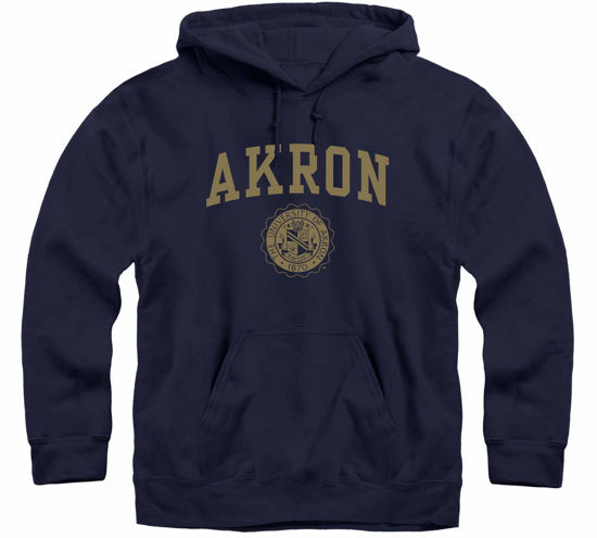 Picture of Barnesmith University of Akron Zips Hooded Sweatshirt, Heritage, Navy, Small