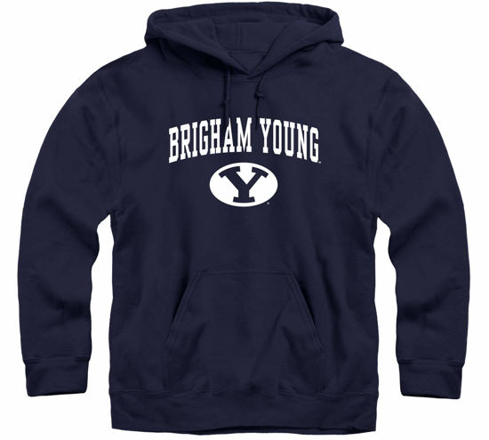 Picture of Barnesmith Brigham Young University Cougars Hooded Sweatshirt, Heritage, Navy, X-Large