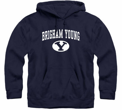 Picture of Barnesmith Brigham Young University Cougars Hooded Sweatshirt, Heritage, Navy, Large
