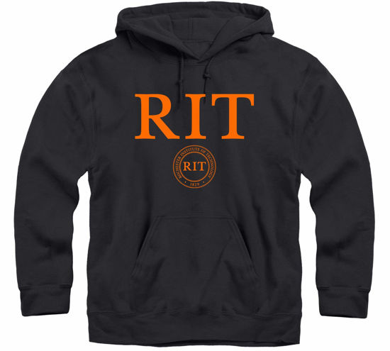 Picture of Barnesmith Rochester Institute of Technology Tigers Hooded Sweatshirt, Heritage, Black, Medium