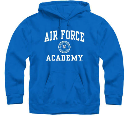 Picture of Barnesmith United States Air Force Academy USAF Falcons Hooded Sweatshirt, Heritage, Royal Blue, Large