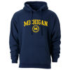 Picture of Barnesmith University of Michigan UMich, U-M Wolverines Hooded Sweatshirt, Heritage, Navy, XX-Large