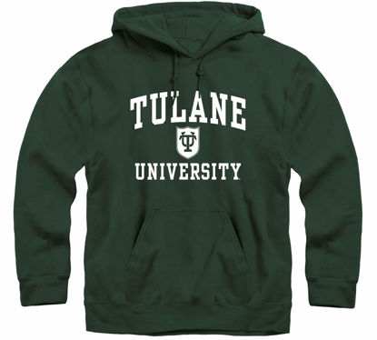 Picture of Barnesmith Tulane University Green Wave Hooded Sweatshirt, Heritage, Hunter Green, Large