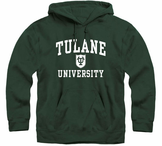Picture of Barnesmith Tulane University Green Wave Hooded Sweatshirt, Heritage, Hunter Green, Medium
