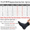 Picture of XUKER Waterproof Water Socks 3mm, Neoprene Sand Proof Beach Volleyball Soccer Socks Water Shoes Wetsuit Booties Men Women for Diving Swimming Surfing Snorkeling, Glued Blind Stitched High Cut